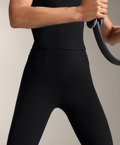 Evermove high-rise rib ankle-length leggings