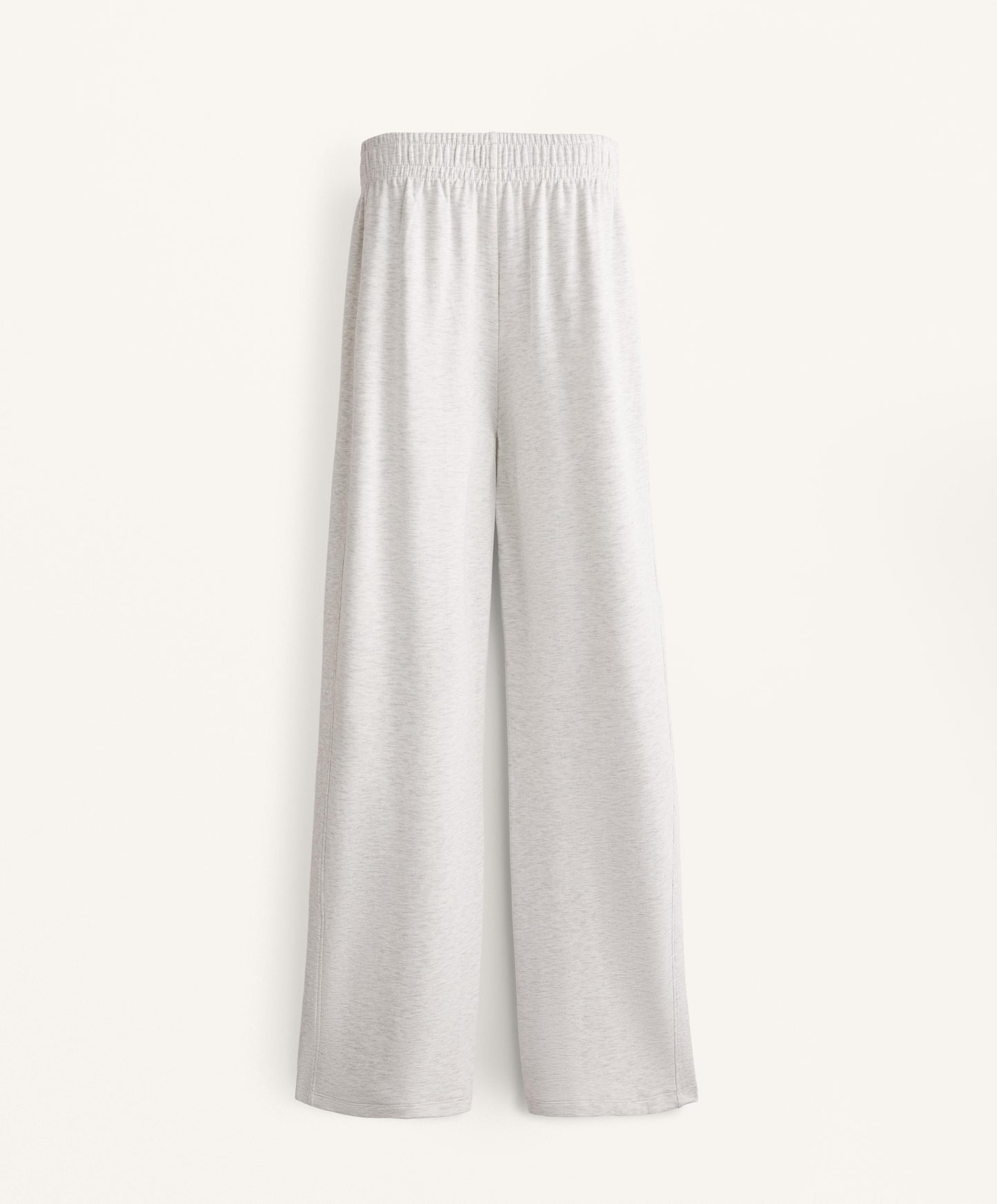 Wide leg trousers with rib detail in cotton and modal
