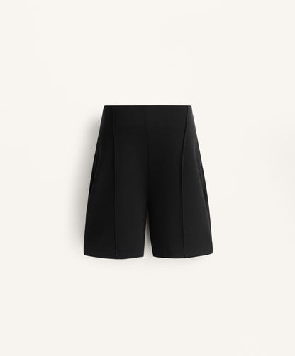 Super high-waisted Bermuda shorts with soft-feel modal