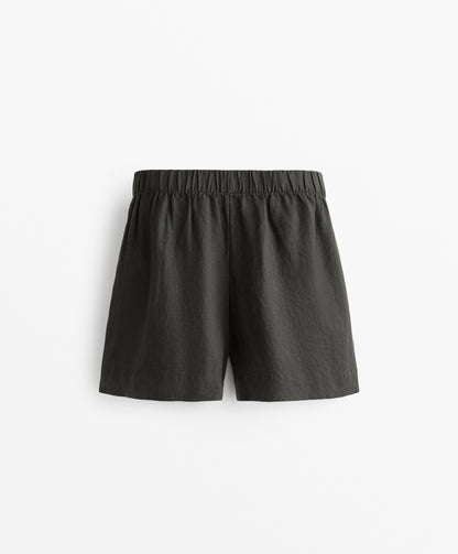 100% linen Bermuda shorts