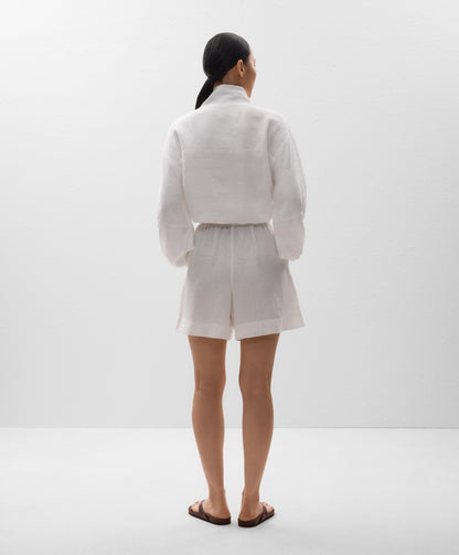 100% linen Bermuda shorts
