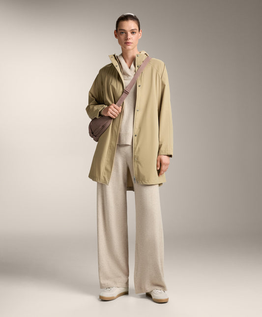 Wide leg knit trousers