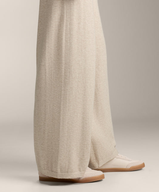 Wide leg knit trousers