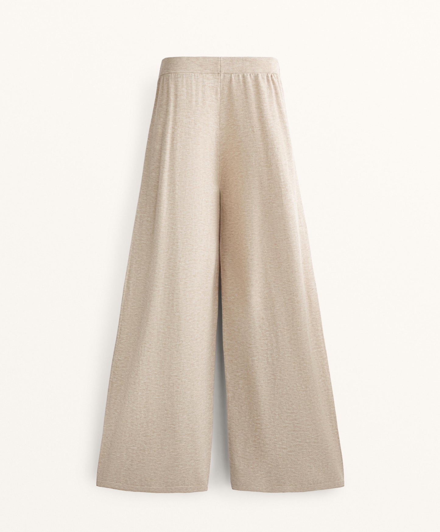 Wide leg knit trousers
