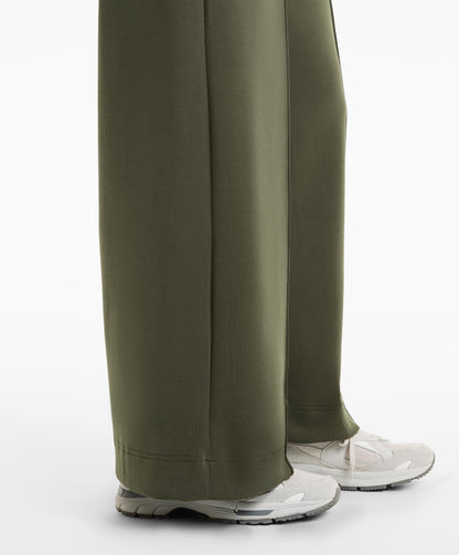 Straight-leg soft-touch modal trousers with crease