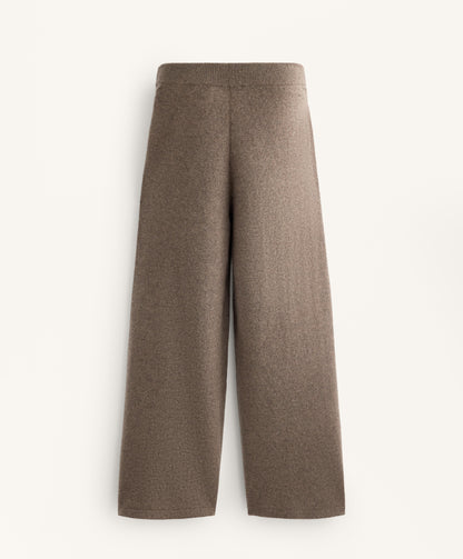 Straight leg 100% cashmere trousers
