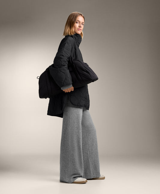 Straight leg 100% cashmere trousers