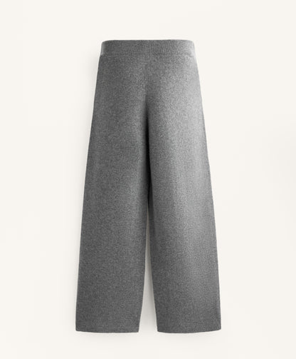 Straight leg 100% cashmere trousers