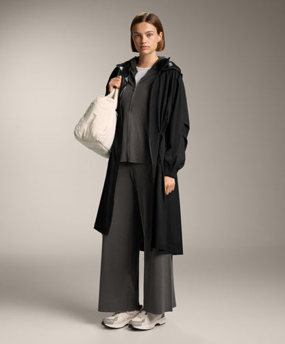 Washed knit straight leg trousers