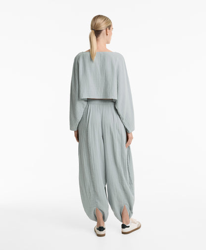 100% cotton balloon trousers