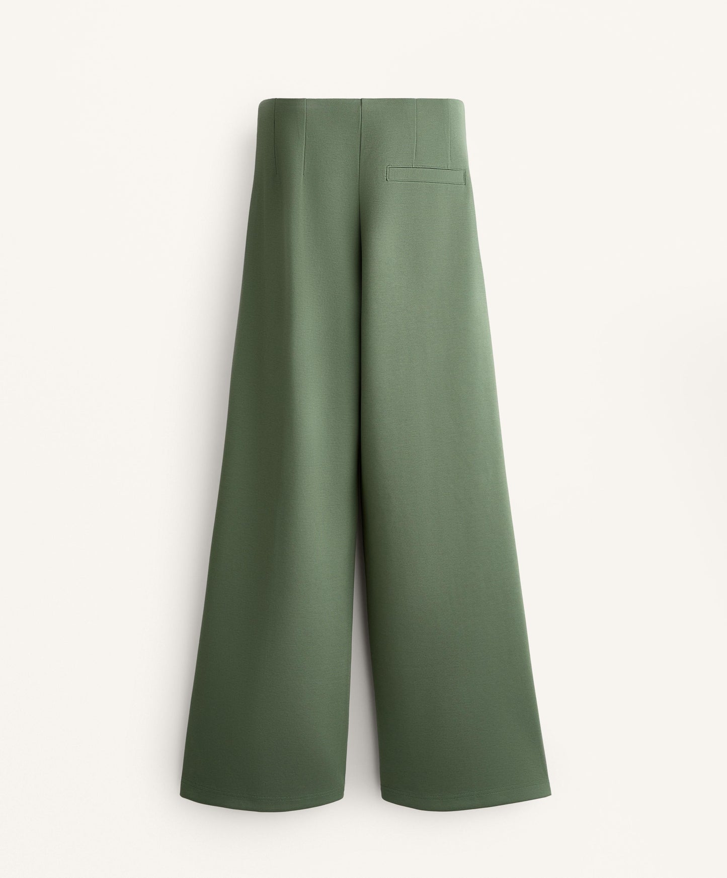 Super high rise piqu¨¦ long trousers with cotton