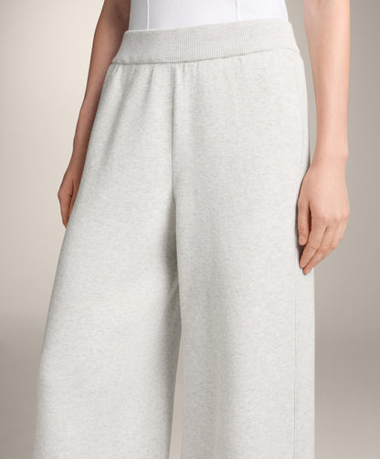 Straight-leg knit trousers with side rib