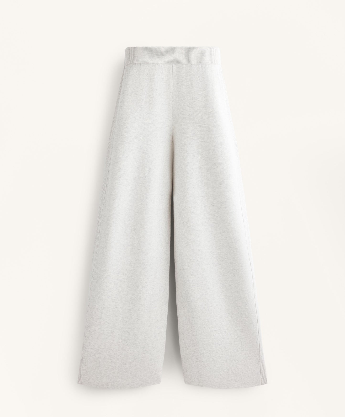 Straight-leg knit trousers with side rib