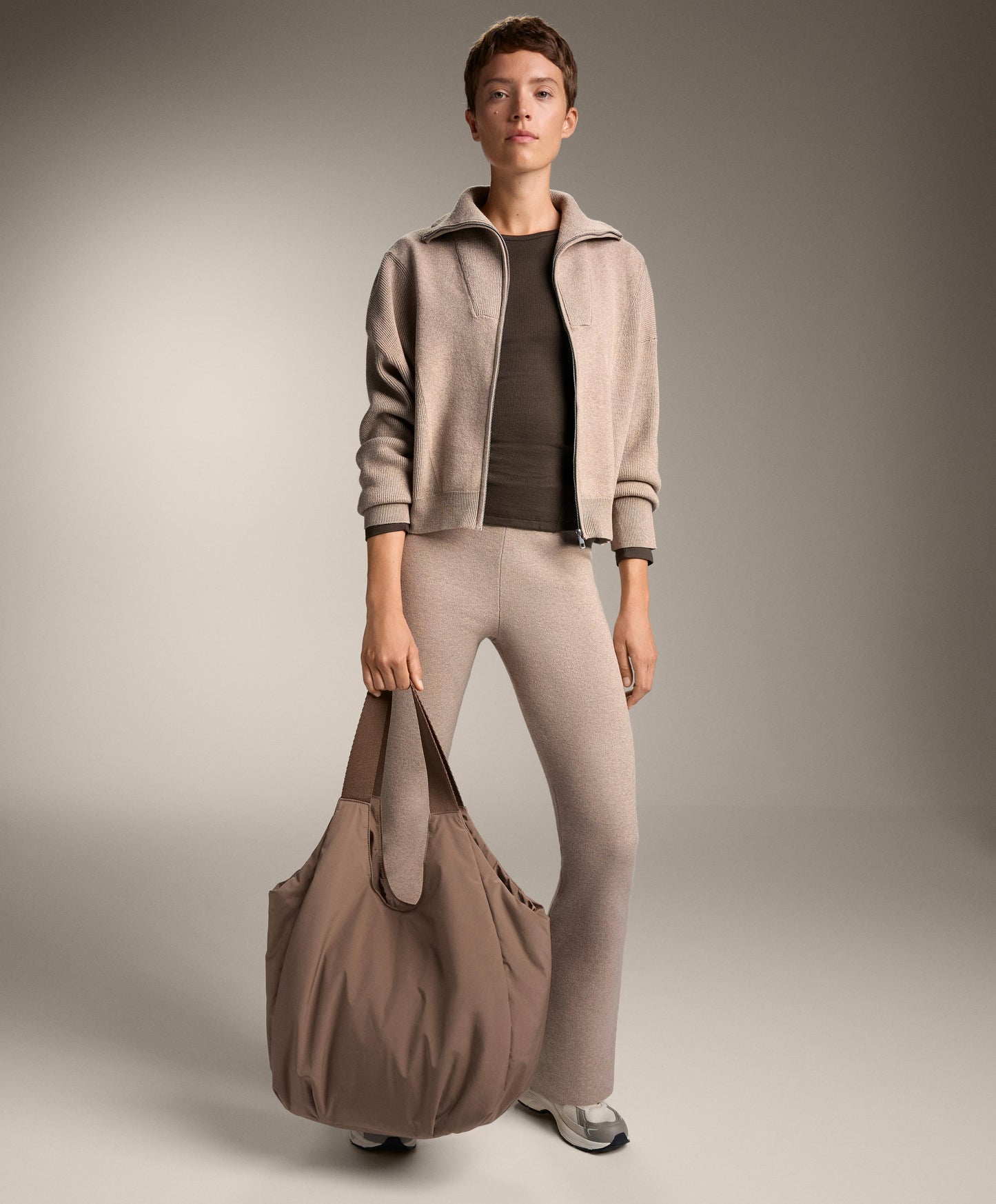 Flare knit trousers