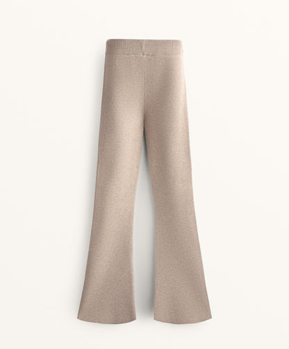 Flare knit trousers