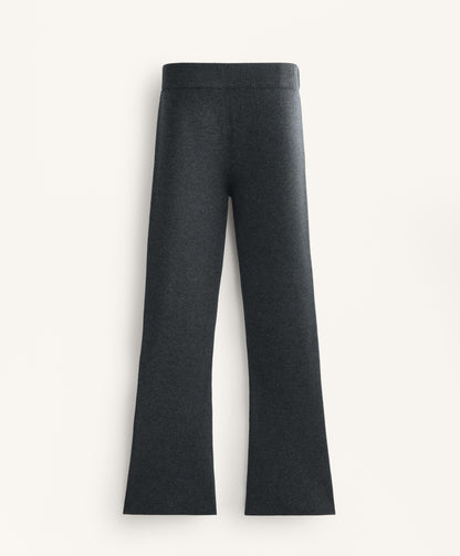 Flare knit trousers
