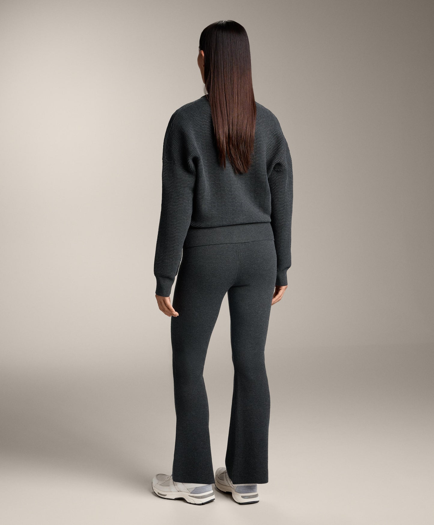 Flare knit trousers