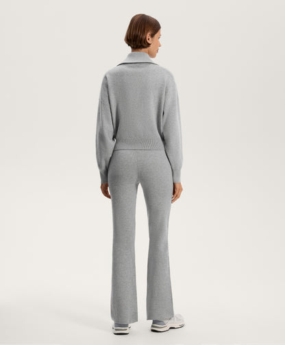 Flare knit trousers