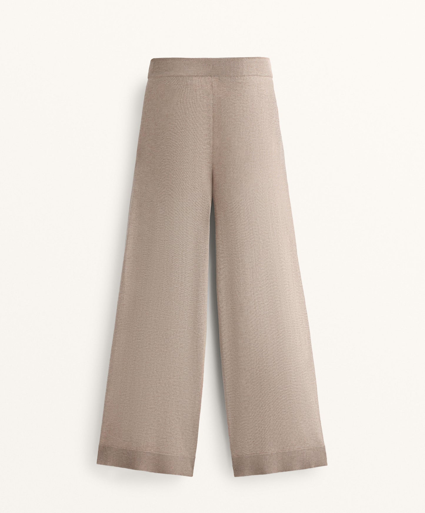 10% cashmere straight knit trousers