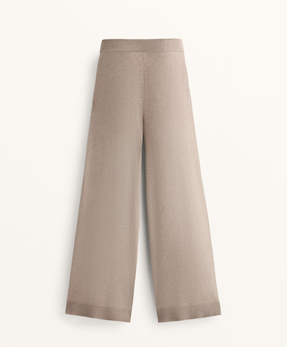10% cashmere straight knit trousers