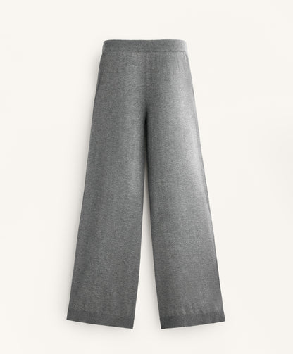 10% cashmere straight knit trousers