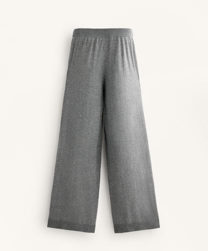 10% cashmere straight knit trousers