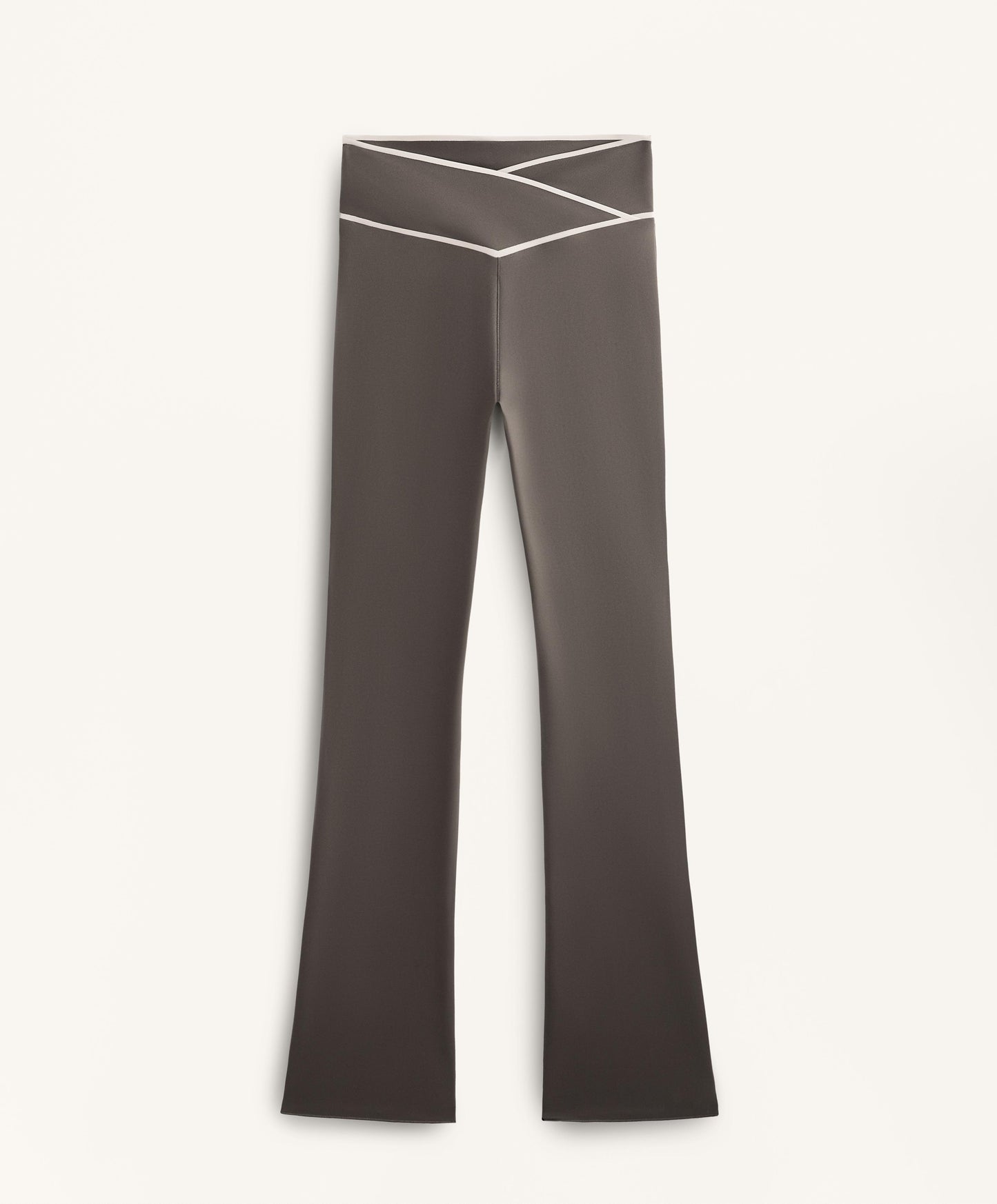 Perfect-adapt cross V-waist flare trousers