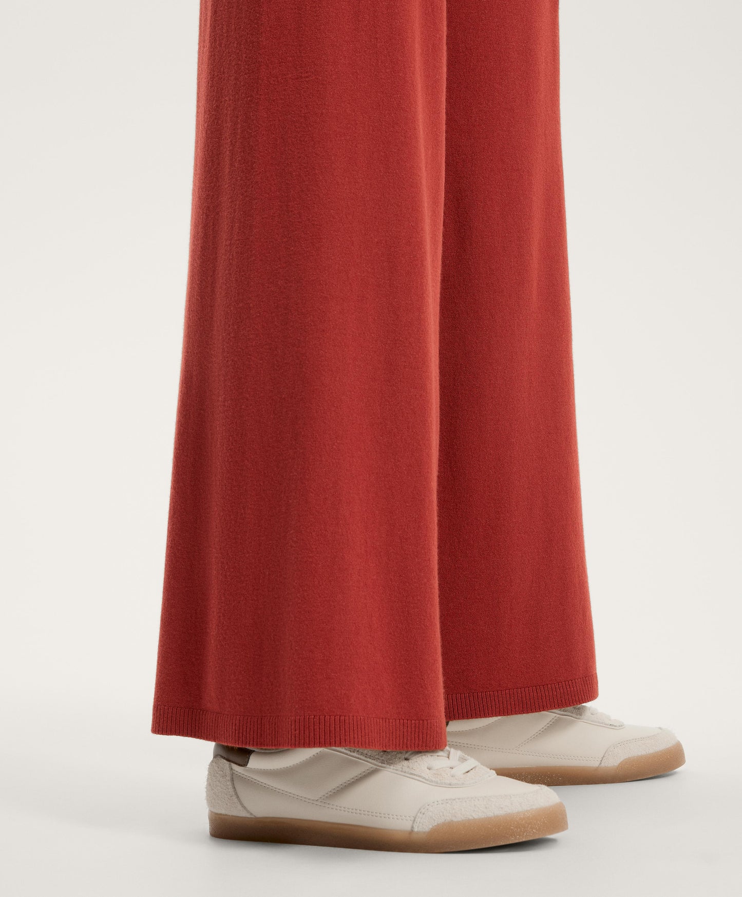 Straight fit knit trousers
