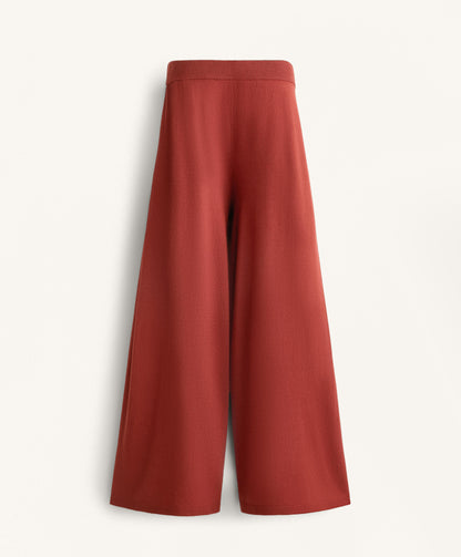 Straight fit knit trousers