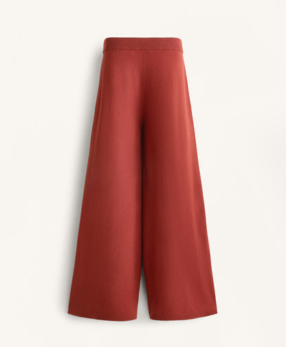 Straight fit knit trousers