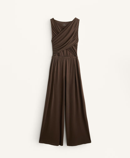 Floaty crossover jumpsuit with modal