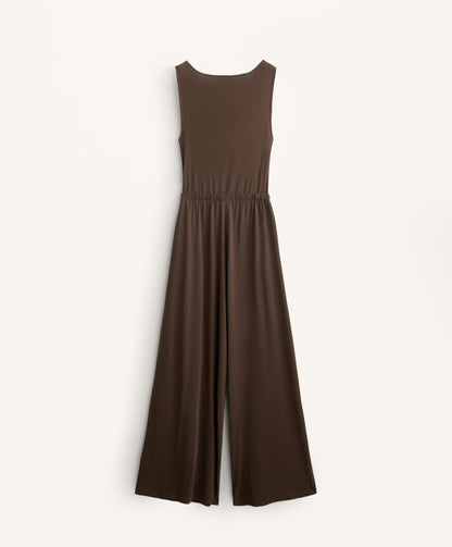 Floaty crossover jumpsuit with modal