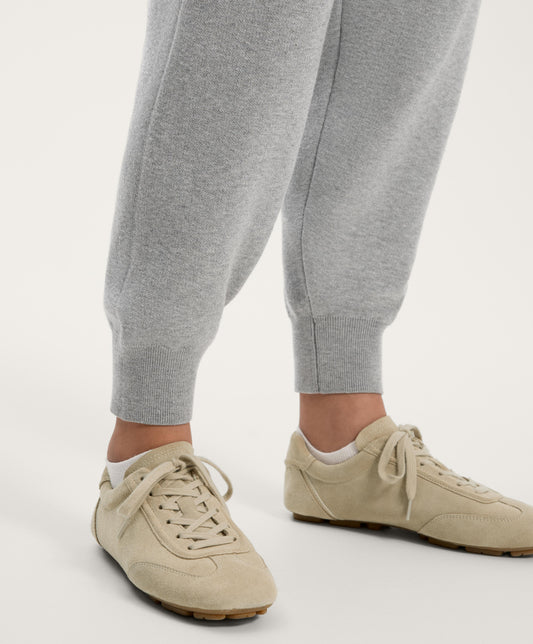 Long half-zip knit jumpsuit