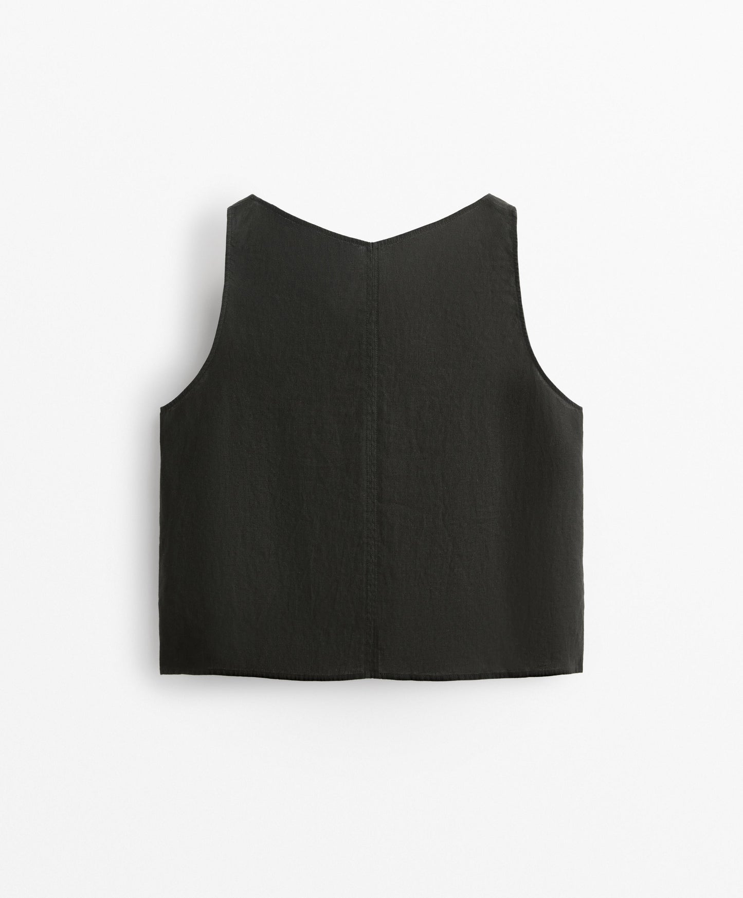 V-neck 100% linen top