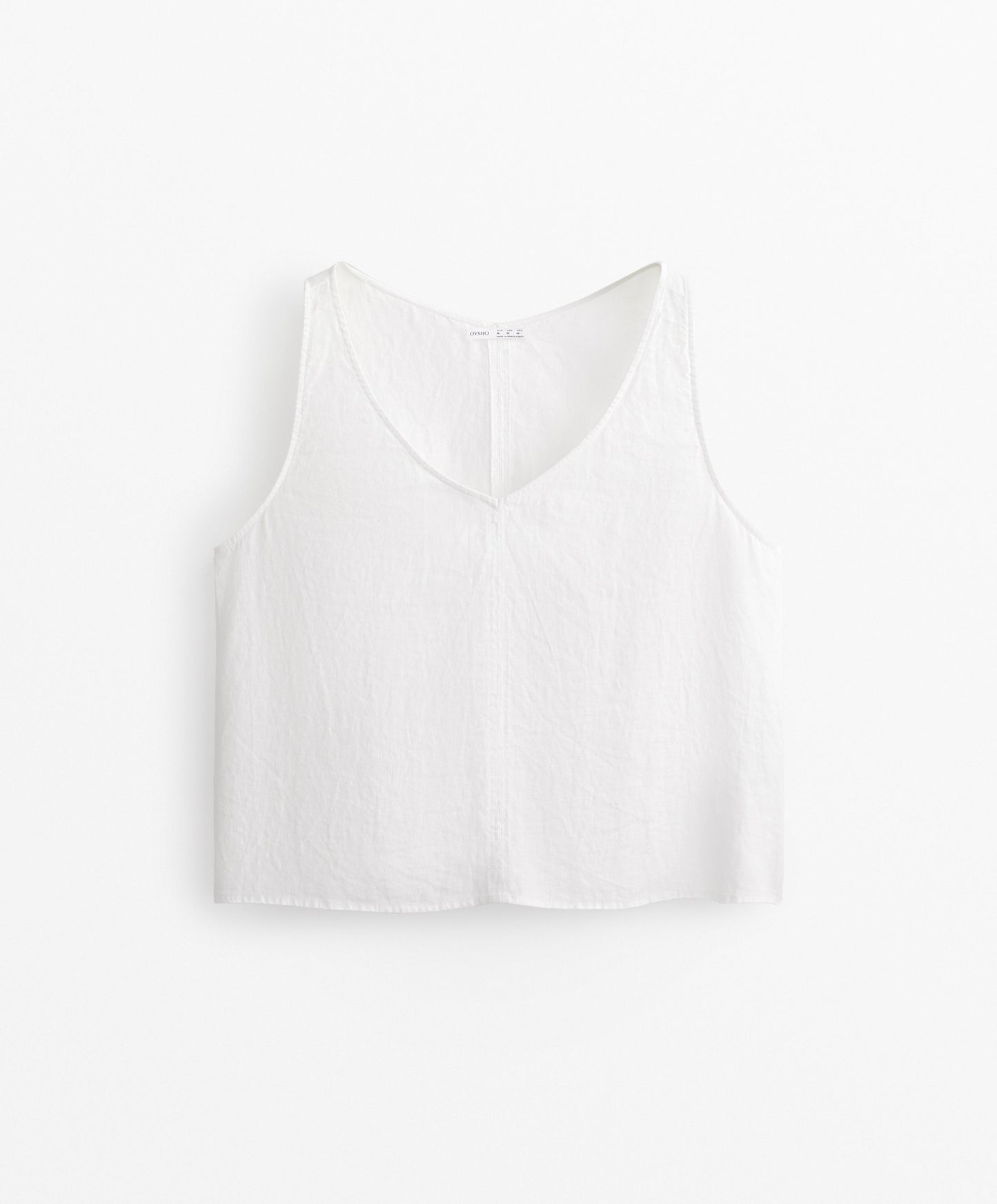 V-neck 100% linen top