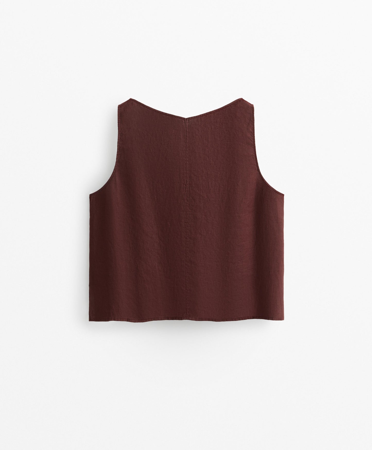 V-neck 100% linen top