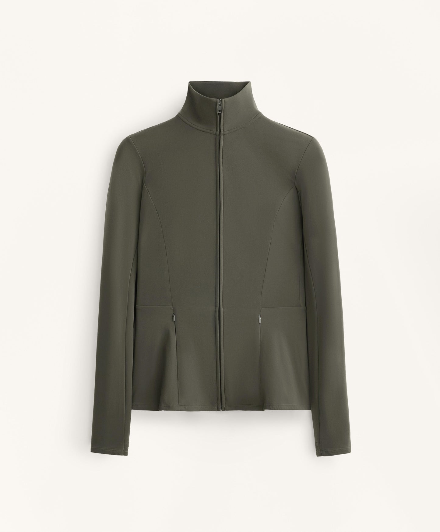 Light warm peplum technical jacket