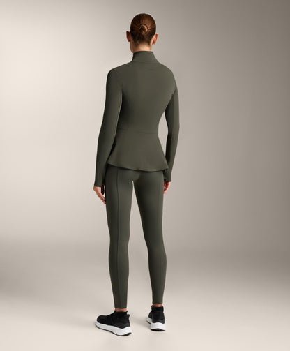 Light warm peplum technical jacket