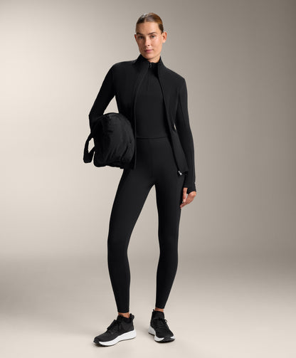 Light warm peplum technical jacket