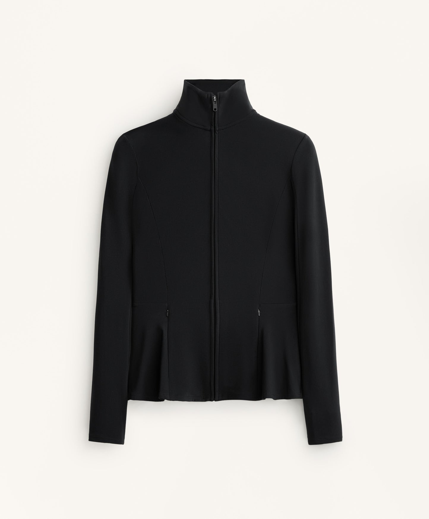 Light warm peplum technical jacket