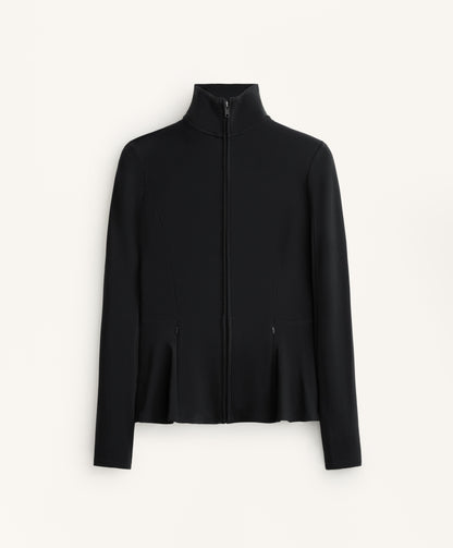 Light warm peplum technical jacket