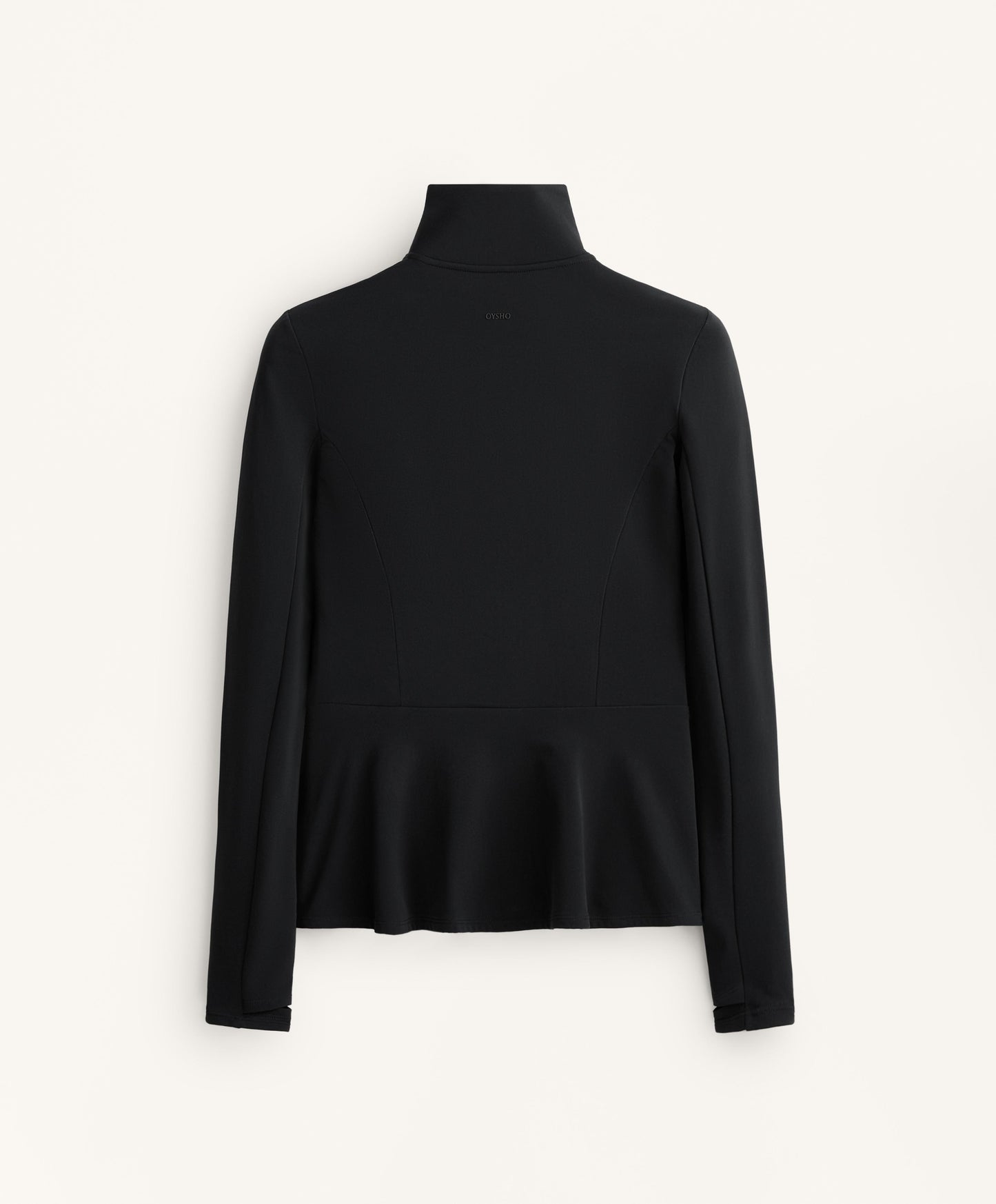 Light warm peplum technical jacket