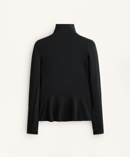 Light warm peplum technical jacket