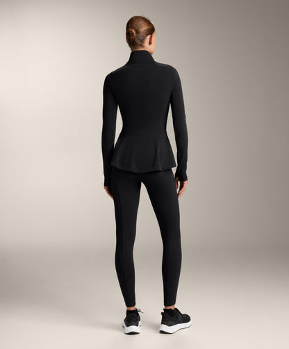 Light warm peplum technical jacket