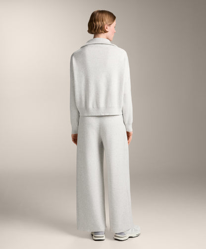 Rib knit half-zip jumper