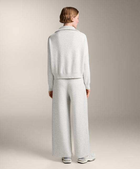 Rib knit half-zip jumper