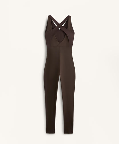 Compressive block long jumpsuit