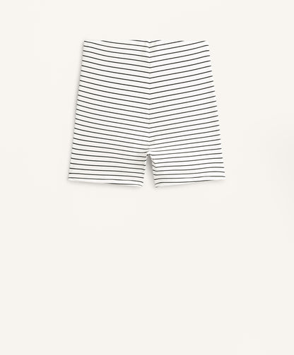 High-rise Evermove striped 8cm hot pant