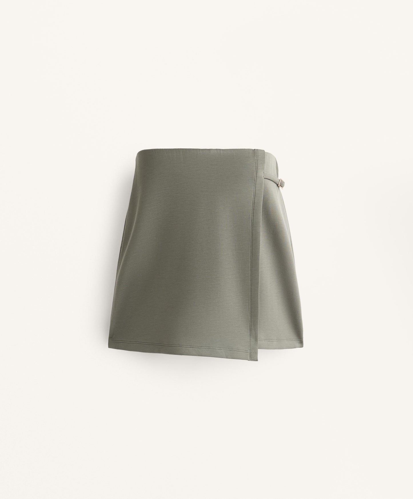 Soft-touch modal buckle trouser skirt