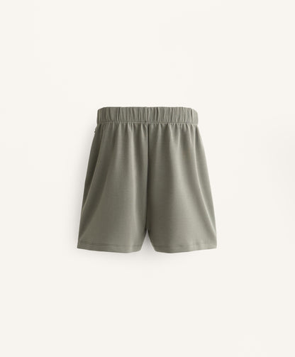 Soft-touch modal buckle trouser skirt